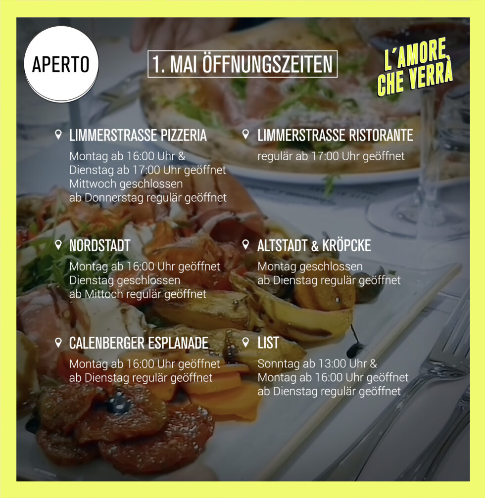1.MaiÖffnungszeiten Francesca Fratelli